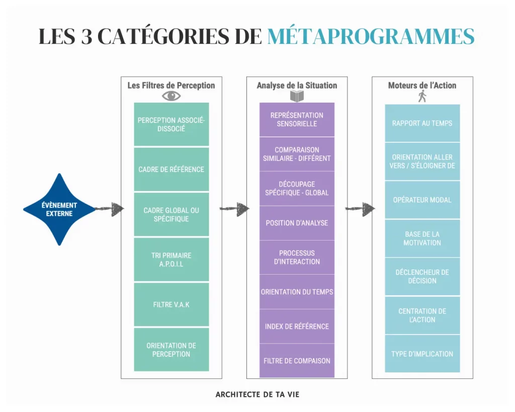 Les 3 catégories de métaprogrammes